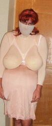 Gimp gal in restrain bondage
