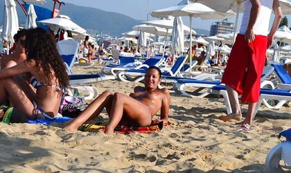 Bulgarian Beach Damsels from Dark-Hued River - XIV
