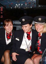 Gorgeous stewardesses, air hostess