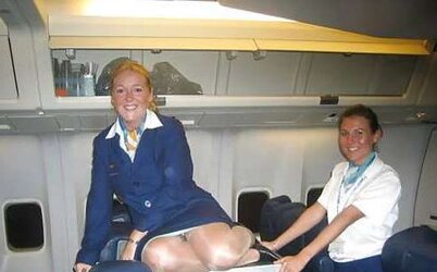 Gorgeous stewardesses, air hostess