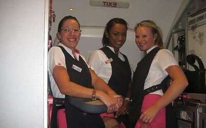 Gorgeous stewardesses, air hostess