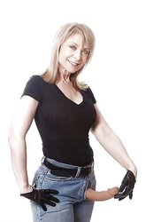 Female Dom strapon posing