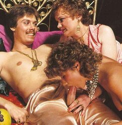 Retro fellatio trio.
