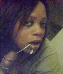 DARK-HUED VULVA 26 JIZZ SHOT OFF THE HOOK