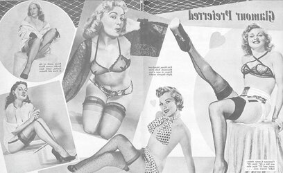 Tights pages from vintage magazines