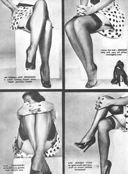 Tights pages from vintage magazines