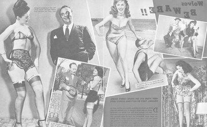 Tights pages from vintage magazines