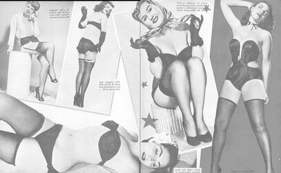 Tights pages from vintage magazines