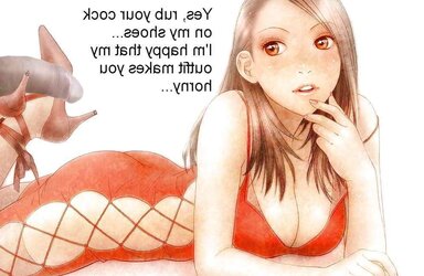 Anime Femmes playing with a Real Meatpipe (with captions) - No