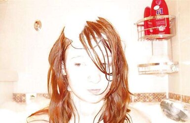 Adorable teenager redhead inexperienced