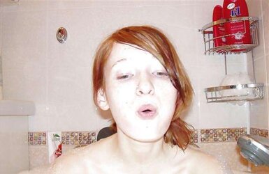 Adorable teenager redhead inexperienced