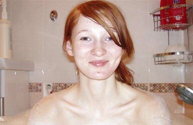 Adorable teenager redhead inexperienced