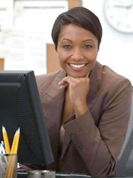 Ebony Nymphs In The Office (Getting Down