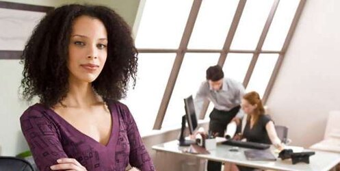 Ebony Nymphs In The Office (Getting Down