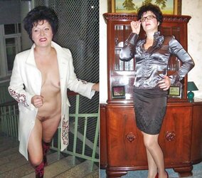 With and sans clothes.