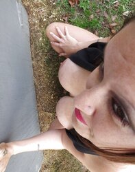 Massive Breast Stunner Outdoors