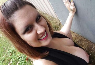 Massive Breast Stunner Outdoors