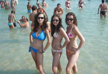 Bulgarian Beach Ladies from Dark-Hued River - XI