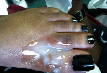 Ebony Toes Footjob