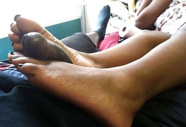 Ebony Toes Footjob