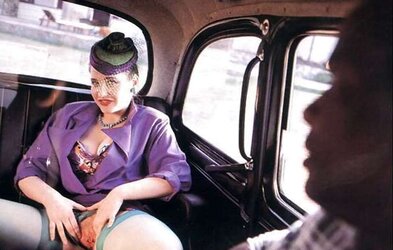 Classic Retro - BIG BLACK COCK - Blue Pantyhose - Taxi