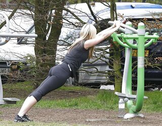 Jennifer Ellison Working Out in Liverpool