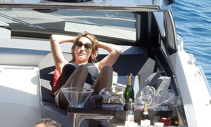 Kelly Brook in bikini on the Italian island of Ischia