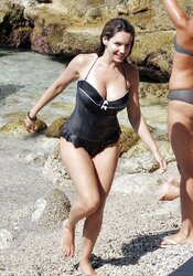 Kelly Brook in bikini on the Italian island of Ischia
