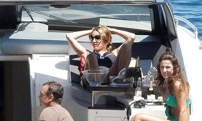 Kelly Brook in bikini on the Italian island of Ischia