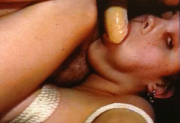 FRESH meatpipe gasping fake penis oral jobs with trussed knockers