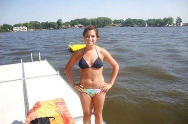 Fabulous teenager partying and bathing suit