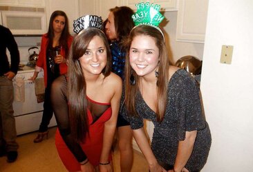 Fabulous teenager partying and bathing suit