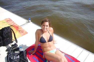 Fabulous teenager partying and bathing suit