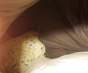 Mature MUMMY wifey unsuspicious - fur covered muff and huge firm nips