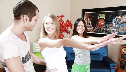 Yummy rectal nail for 2 succulent youthful woman teenagers