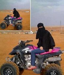 Motorcycles hijab niqab jilba arab turbanli tudung paki