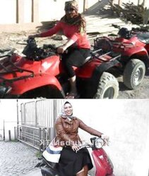 Motorcycles hijab niqab jilba arab turbanli tudung paki