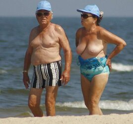 Mature on the beach