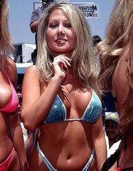 Bi-Otches wearing blue bathing suit