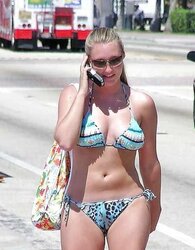 Bi-Otches wearing blue bathing suit