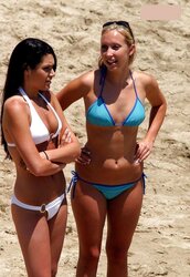Bi-Otches wearing blue bathing suit