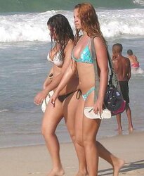 Bi-Otches wearing blue bathing suit