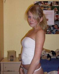 Blond damsel gets nude