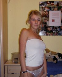 Blond damsel gets nude