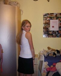 Blond damsel gets nude