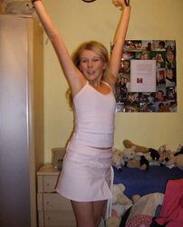 Blond damsel gets nude