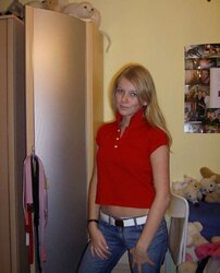 Blond damsel gets nude