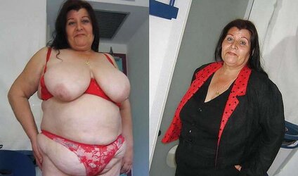 Clothed Disrobed! Granny mature!