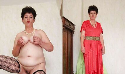 Clothed Disrobed! Granny mature!