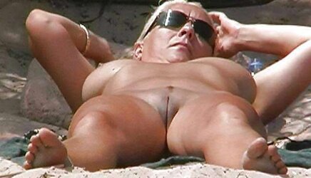 Magnificent Beach Matures and Grannies three by Voyeur TROC
